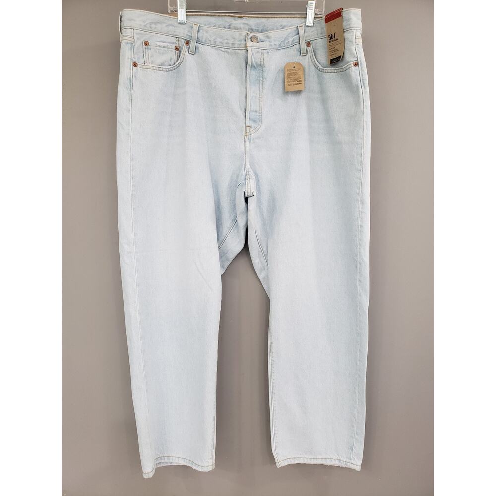 NWT LEVI'S 501 Original High Rise Straight Leg Jean Sz 22W M Light Wash - Cotton
